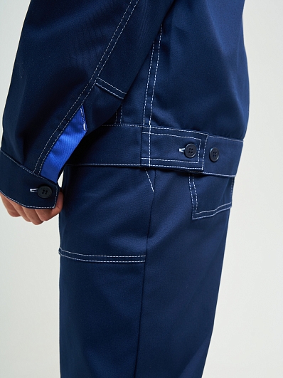 Костюм №120 с брюками  (ткань хлопкополиэфирная, 80%х/б, 20%п/э, тёмно-синий)