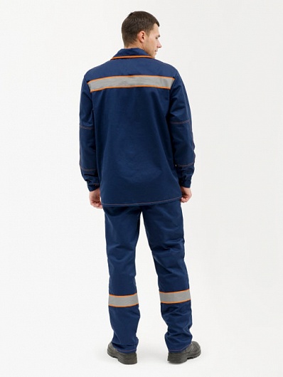 Костюм №117 с брюками с СОП (ткань полиэфирнохлопковая, синий)
