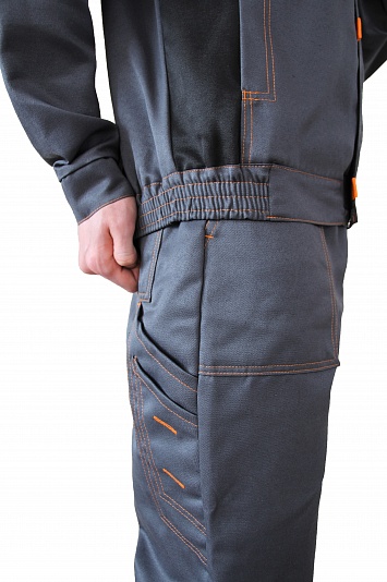 Костюм № 108 с брюками (ткань полиэфирнохлопковая, серый)