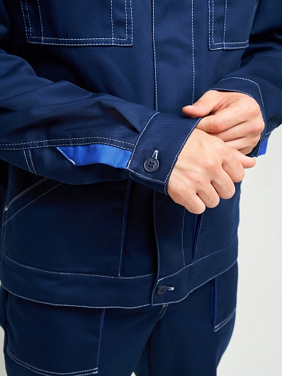 Костюм №120 с брюками  (ткань хлопкополиэфирная, 80%х/б, 20%п/э, тёмно-синий)